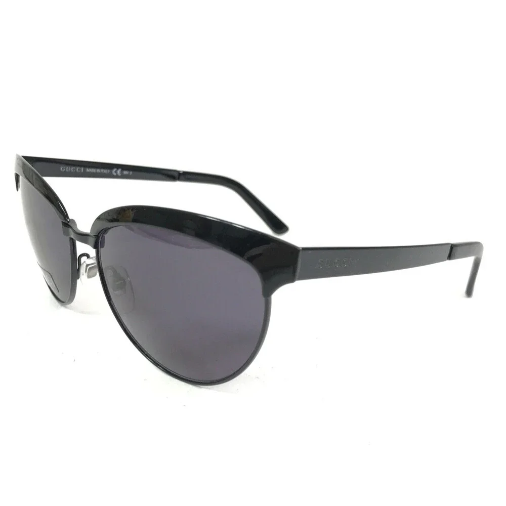 Gucci Sunglasses GG4249/S 006BN Polished Black Cat Eye Frames with Gray Lenses
